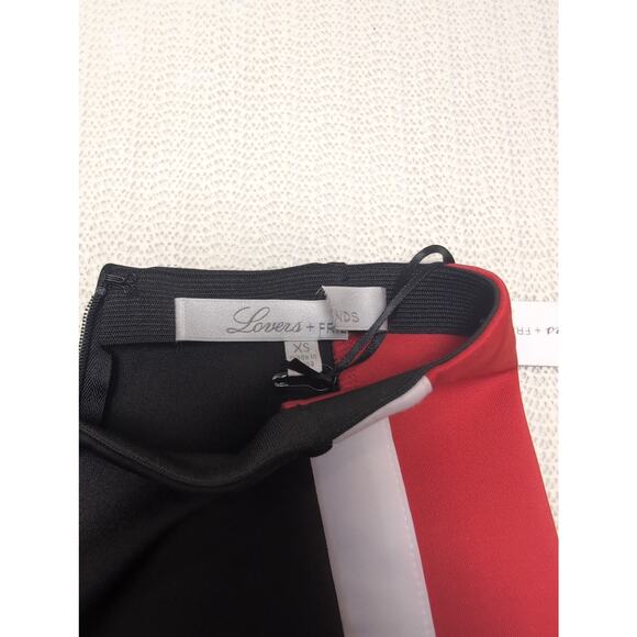 Lovers + Friends Black Red White Side Stripe Track Pants High Waist XS Revolve - Picture 5 of 9